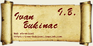 Ivan Bukinac vizit kartica